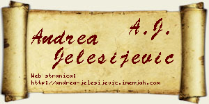 Andrea Jelesijević vizit kartica